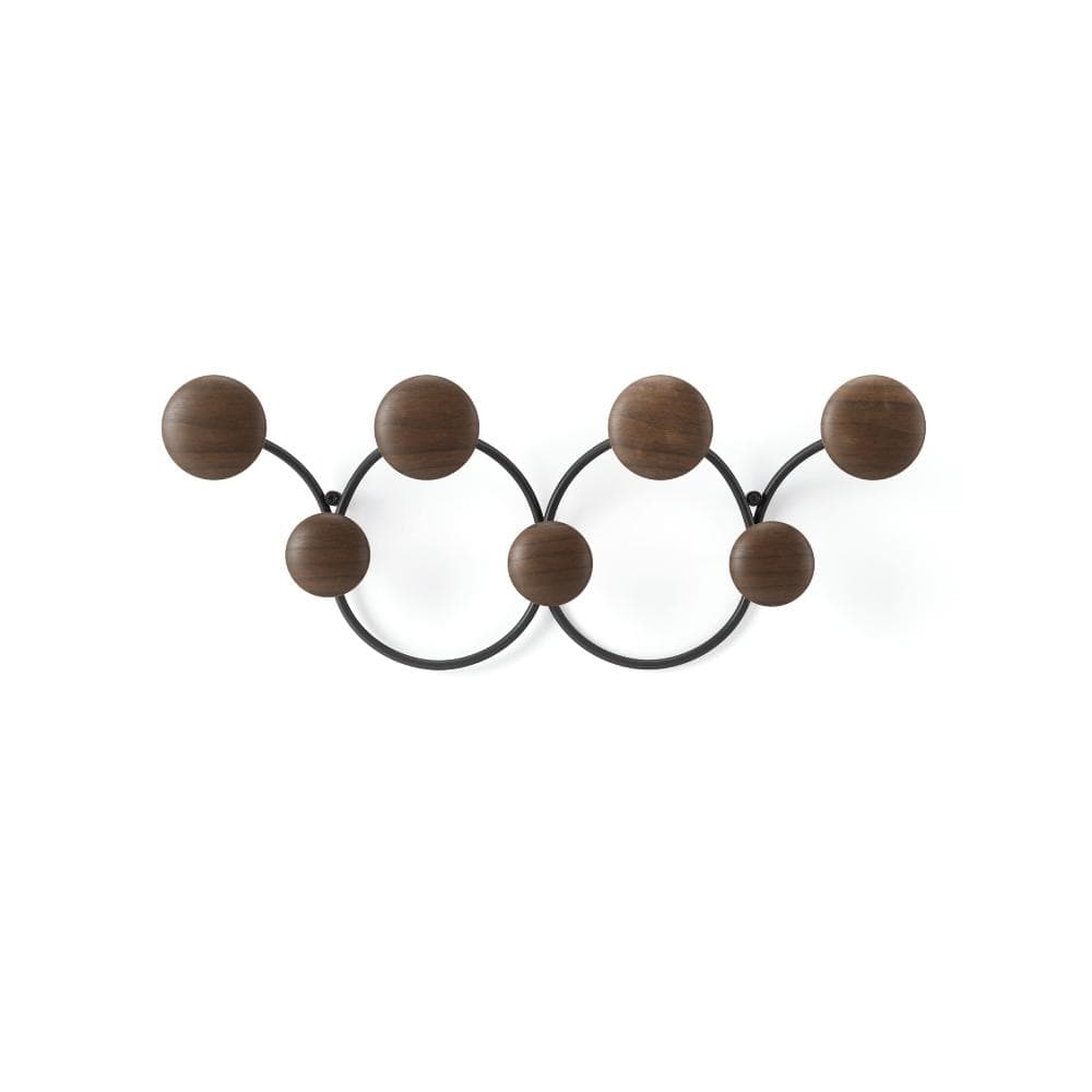 Umbra Dish Cloths Umbra Dotsy 7 Hook Black & Walnut UMB1018114048