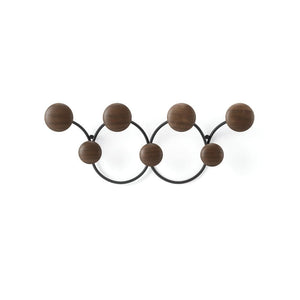 Umbra Dish Cloths Umbra Dotsy 7 Hook Black & Walnut UMB1018114048
