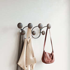 Umbra Dish Cloths Umbra Dotsy 7 Hook Black & Walnut UMB1018114048