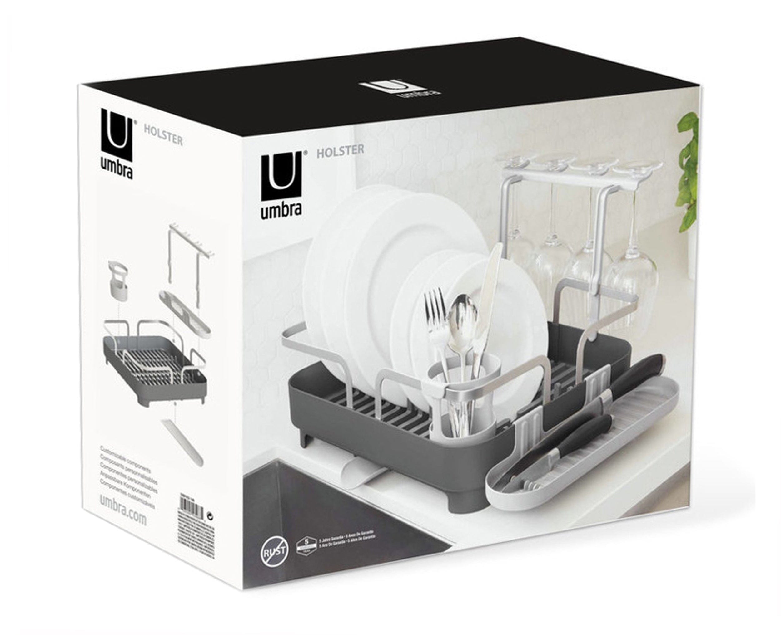 Umbra DISH RACK Umbra Holster Dish Rack White UMB1008163660 (7399189577817)