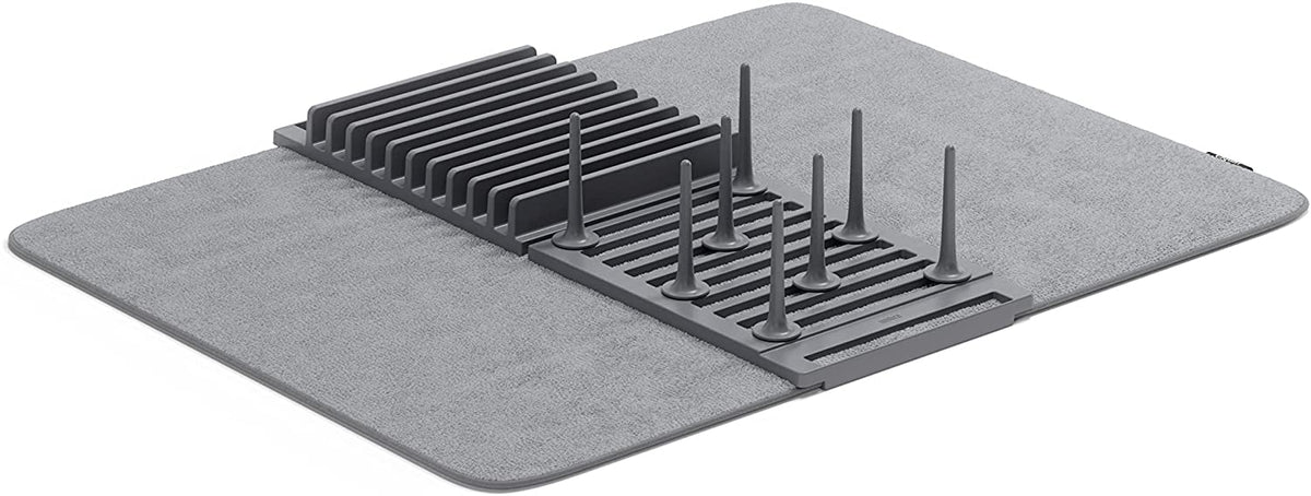 Umbra DISH RACK Umbra Udry Peg Drying Rack with Mat Charcoal UMB1018697149 (7399202488409)