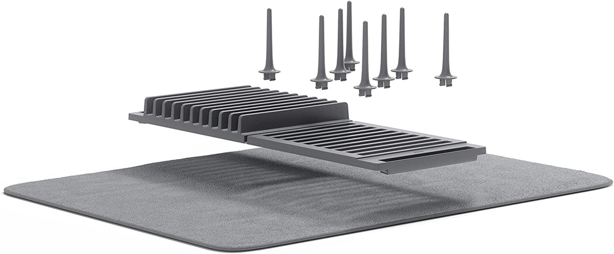 Umbra DISH RACK Umbra Udry Peg Drying Rack with Mat Charcoal UMB1018697149 (7399202488409)