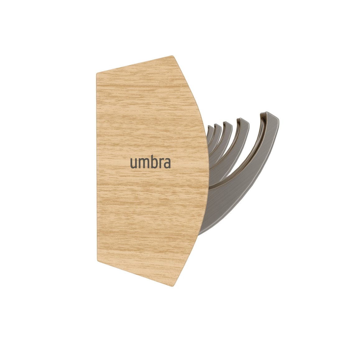 Umbra Flip Hook Umbra Flip Mounted Coat Rack 5 Wall Hook Natural-Nickel UMB318850390