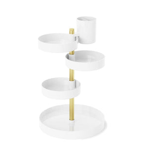 Umbra Flip Hook Umbra Pirouette Organizer White & Brass UMB1015097524 (7398855802969)