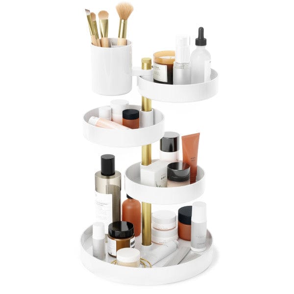 Umbra Flip Hook Umbra Pirouette Organizer White & Brass UMB1015097524 (7398855802969)