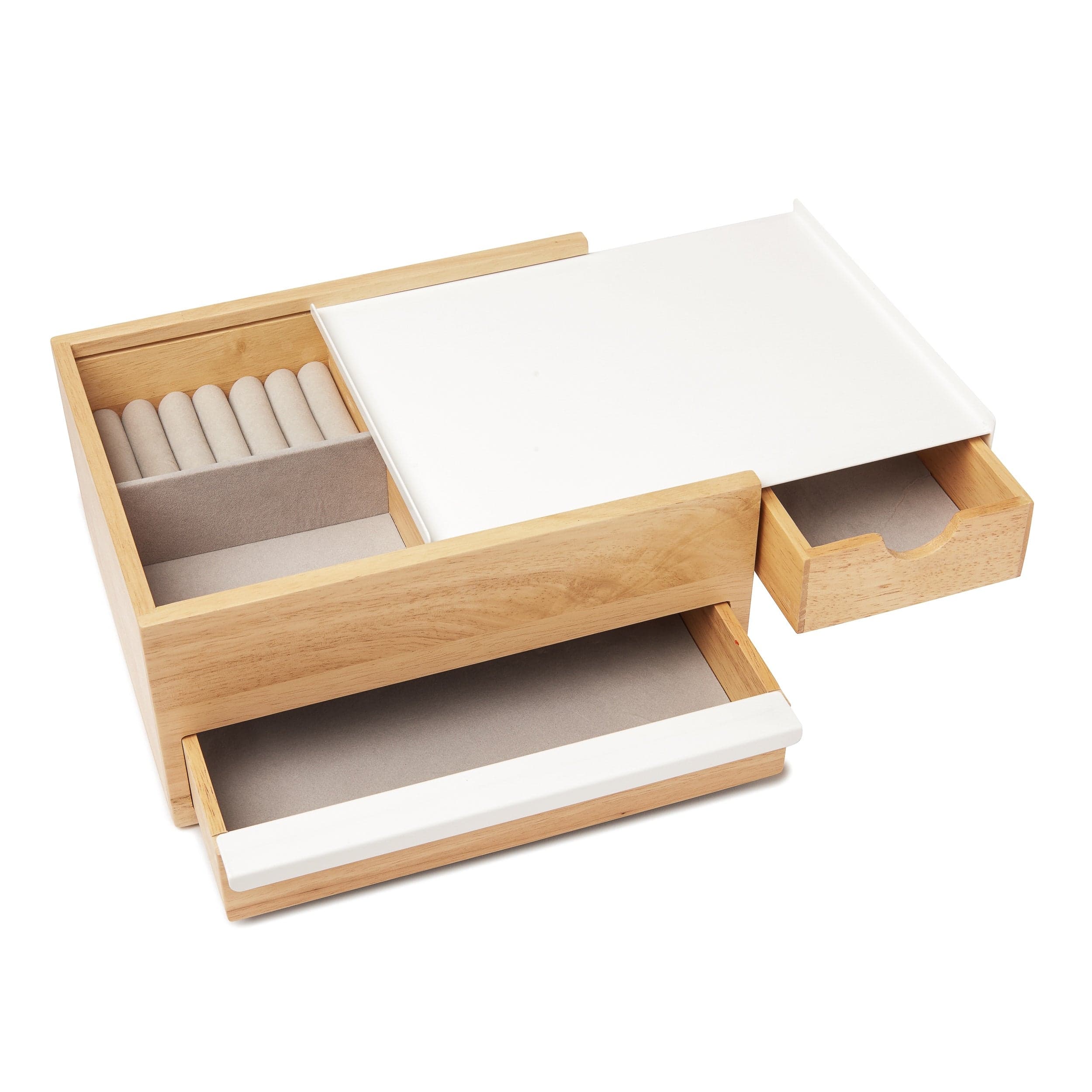 Umbra Flip Hook Umbra Stowit Jewelry Box White And Natural UMB290245668 (7398860980313)
