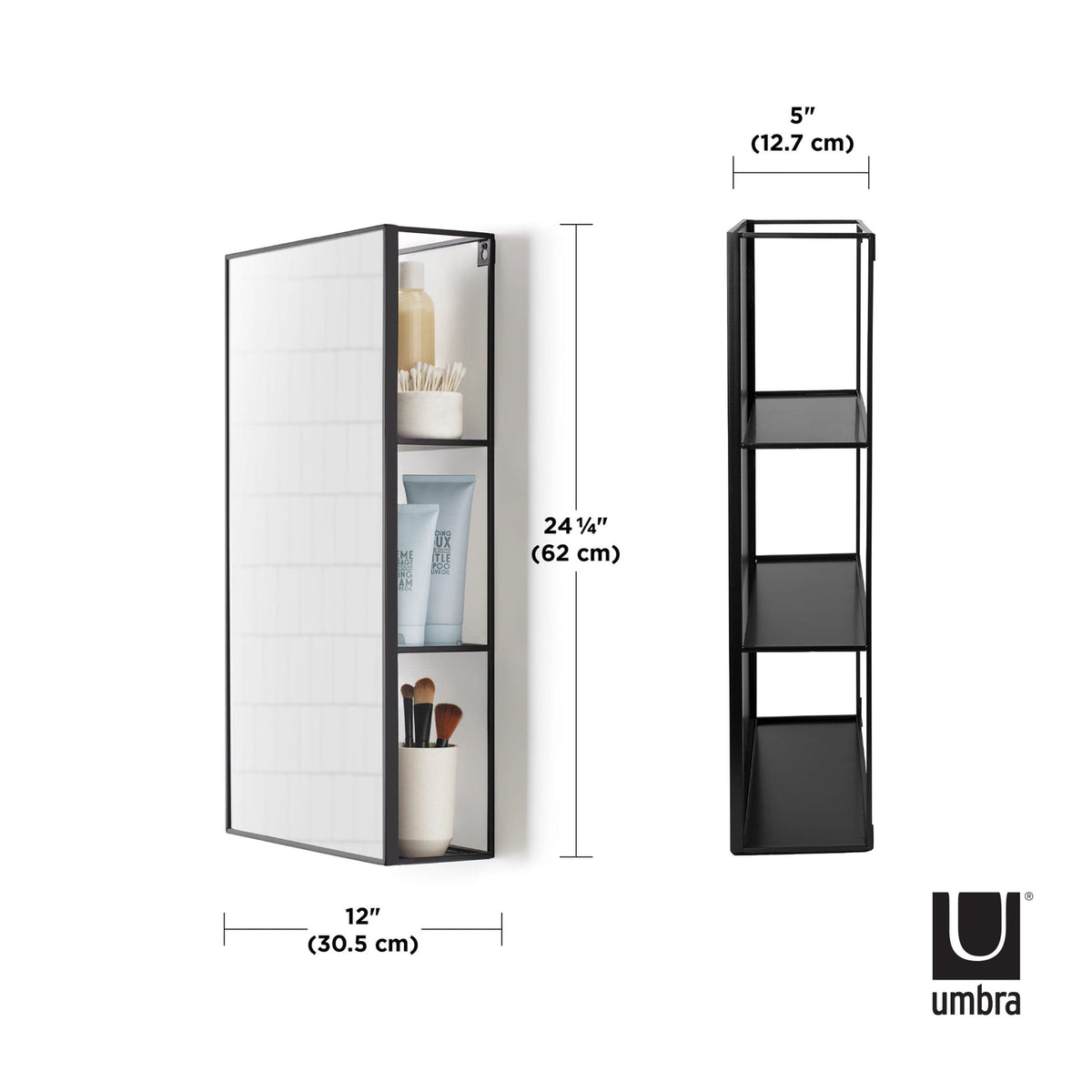 Umbra Mirror Umbra Cubiko Mirror Black UMB1009654040