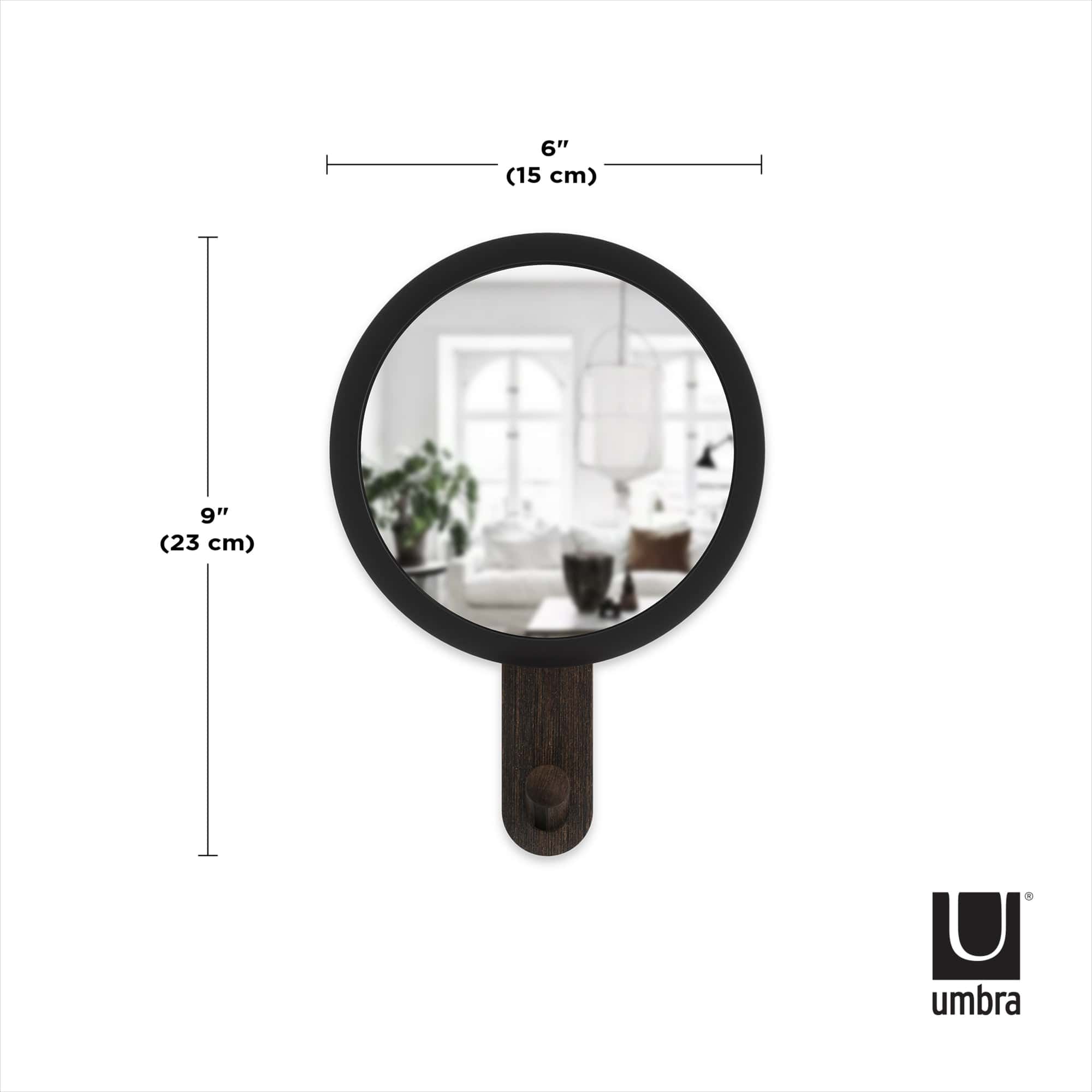 Umbra Mirror Umbra Hub Mirror Hook Single Black & Natural UMB318410045