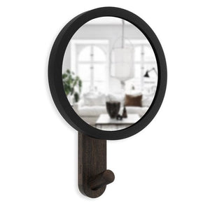 Umbra Mirror Umbra Hub Mirror Hook Single Black & Walnut UMB318410048 (7398854033497)