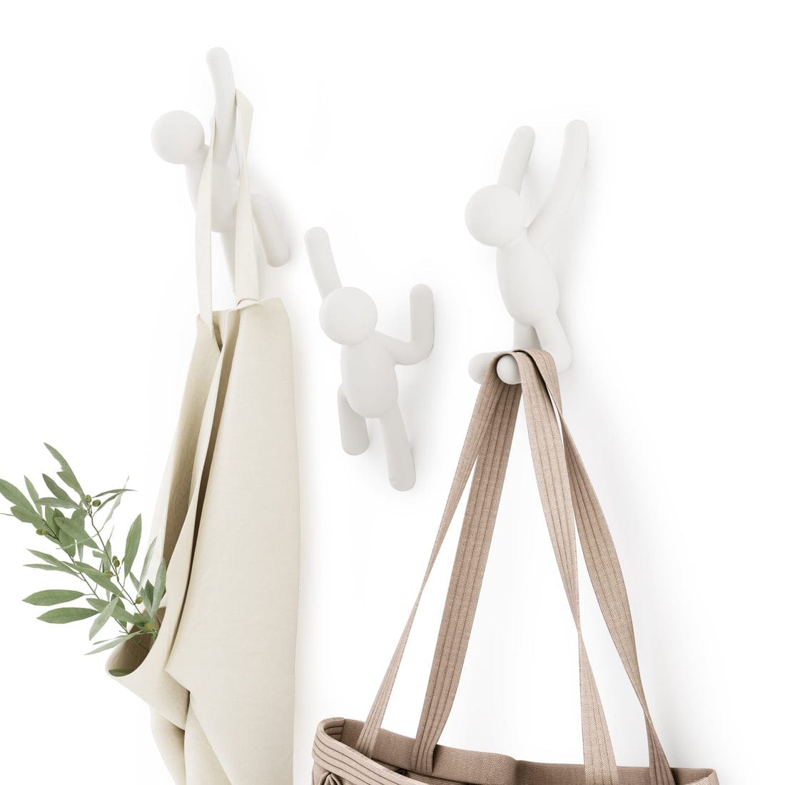 Umbra Paper Holder Umbra Buddy Hooks White Set of 3 UMB318165660