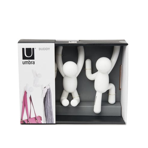 Umbra Paper Holder Umbra Buddy Hooks White Set of 3 UMB318165660