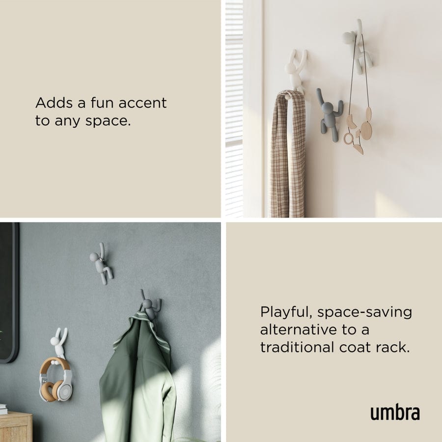 Umbra Paper Holder Umbra Buddy Wall Hooks Set Of 3 UMB318165023 (7881166422105)