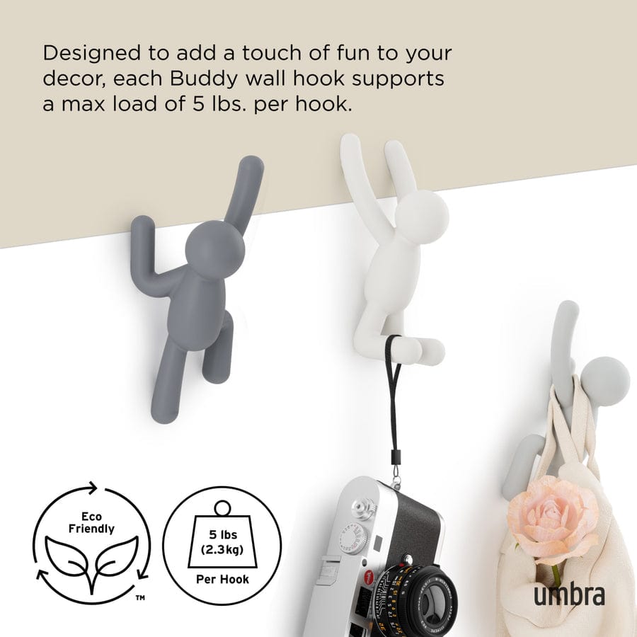 Umbra Paper Holder Umbra Buddy Wall Hooks Set Of 3 UMB318165023 (7881166422105)