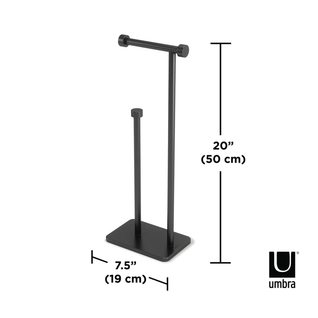 Umbra Paper Holder Umbra Cappa Toilet Paper Holder & Reserve Black UMB1015897040 (7881166061657)