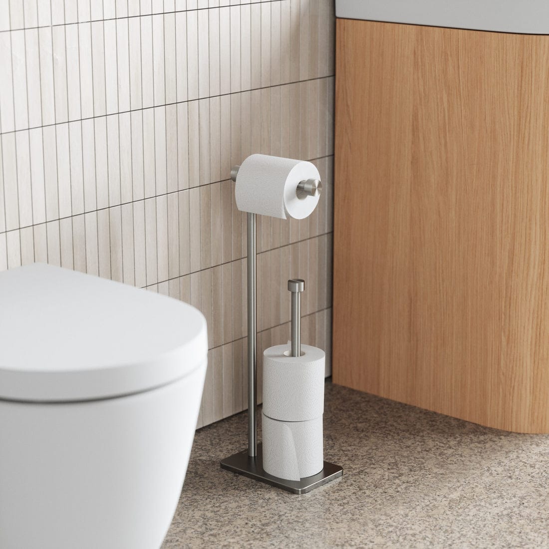 Umbra Paper Holder Umbra Cappa Toilet Paper Holder & Reserve Nickel UMB1015897410 (7881166127193)
