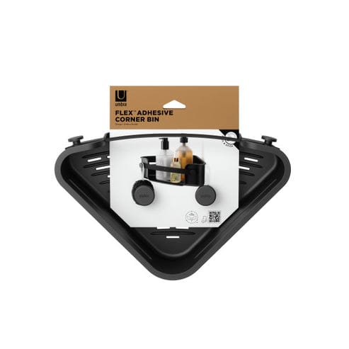 Umbra Paper Holder Umbra Flex Adhesive Corner Bin Black UMB1021299040 (7881166618713)