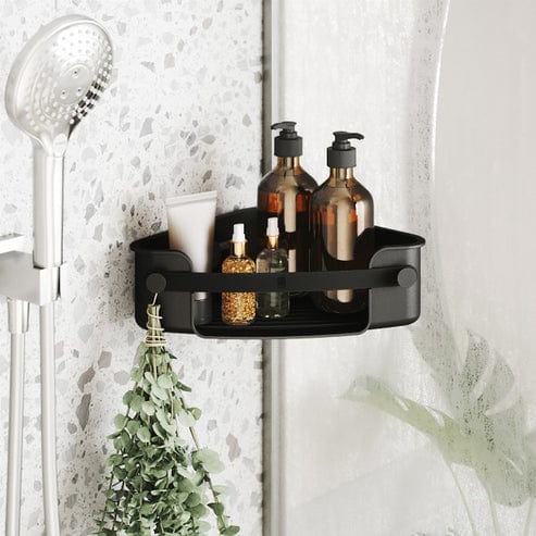 Umbra Paper Holder Umbra Flex Adhesive Corner Bin Black UMB1021299040 (7881166618713)