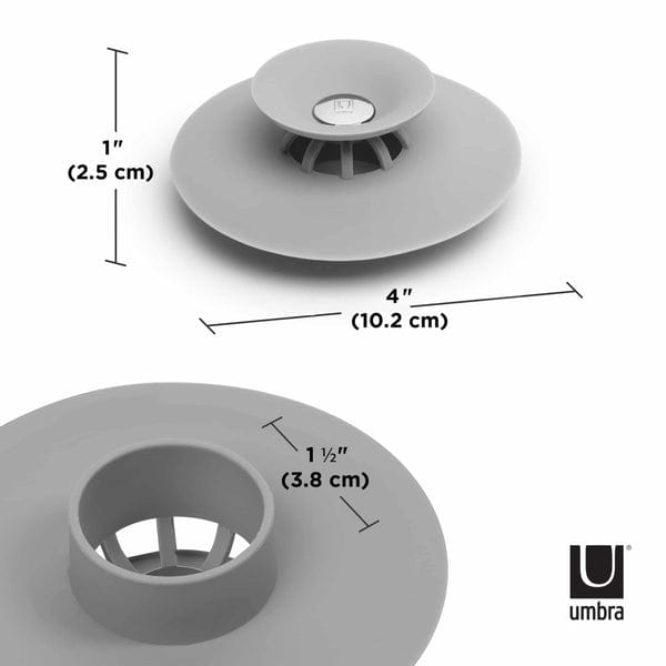 Umbra Paper Holder Umbra Flex Drain Stop Hair Catcher Grey UMB023464918 (7881096298585)
