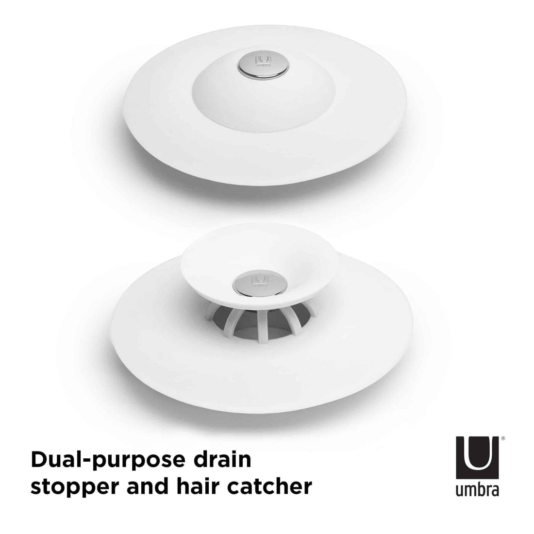 Umbra Paper Holder Umbra Flex Drain Stop Hair Catcher White UMB023464660 (7881096626265)