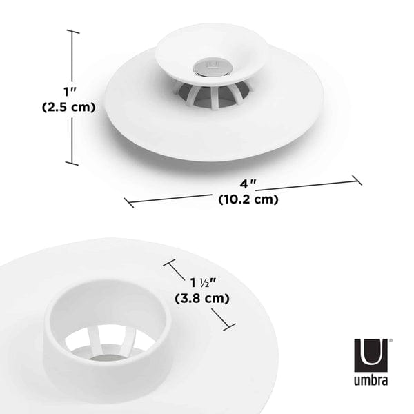 Umbra Paper Holder Umbra Flex Drain Stop Hair Catcher White UMB023464660 (7881096626265)