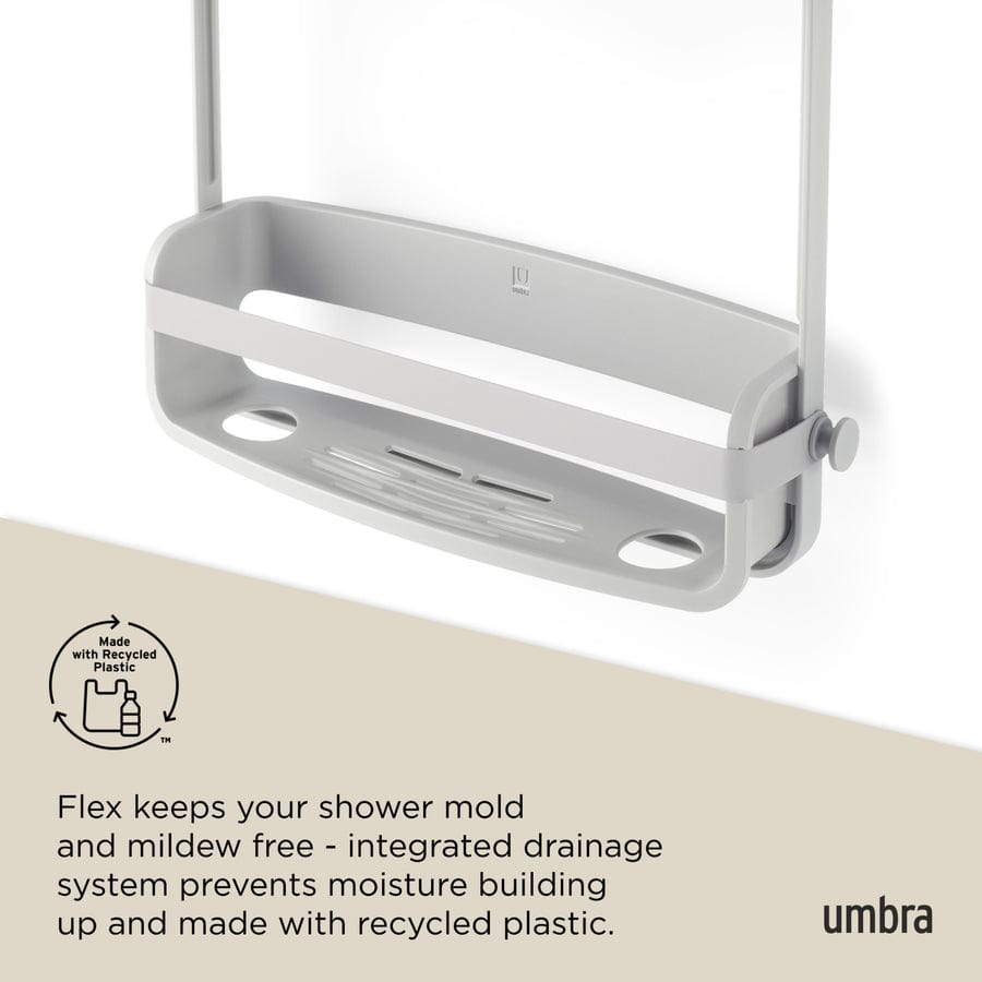 Umbra Paper Holder Umbra Flex Shower Caddy Grey UMB023460918 (7881163243609)