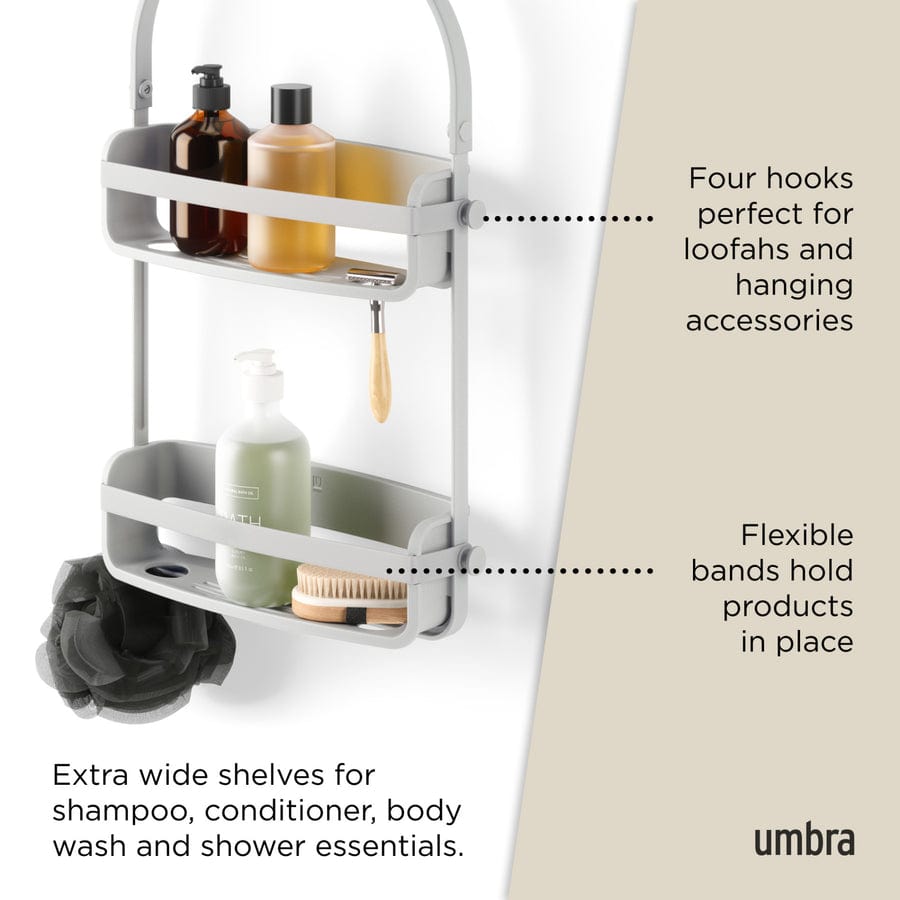 Umbra Paper Holder Umbra Flex Shower Caddy Grey UMB023460918 (7881163243609)