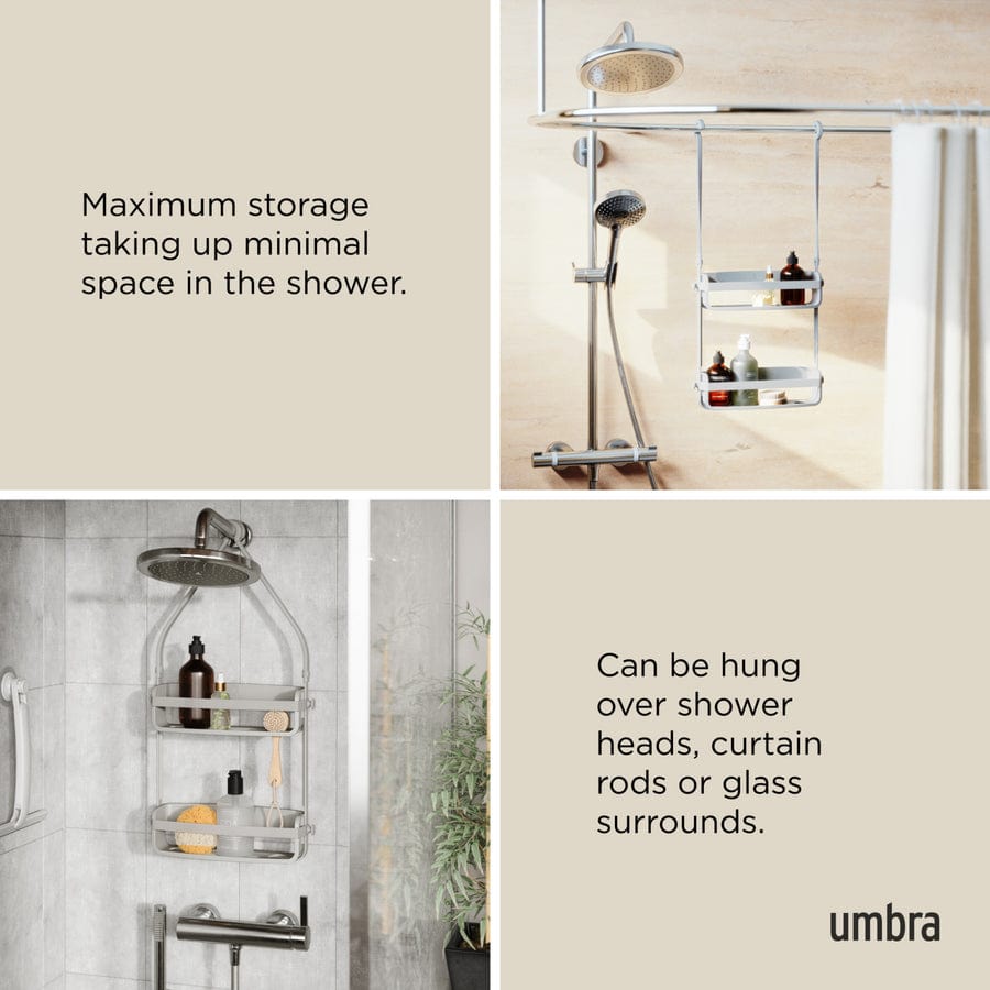 Umbra Paper Holder Umbra Flex Shower Caddy Grey UMB023460918 (7881163243609)