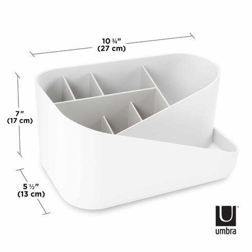 Umbra Paper Holder Umbra Glam Cosmetic Organizer White & Grey UMB1016977910 (7881165537369)