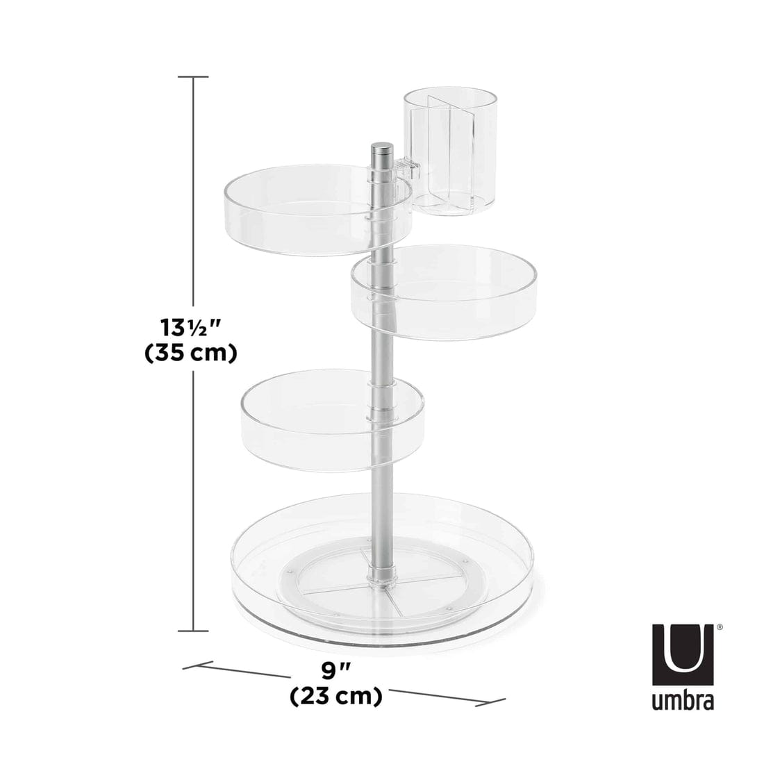 Umbra Paper Holder Umbra Pirouette Organizer Clear & Nickle UMB1015097239