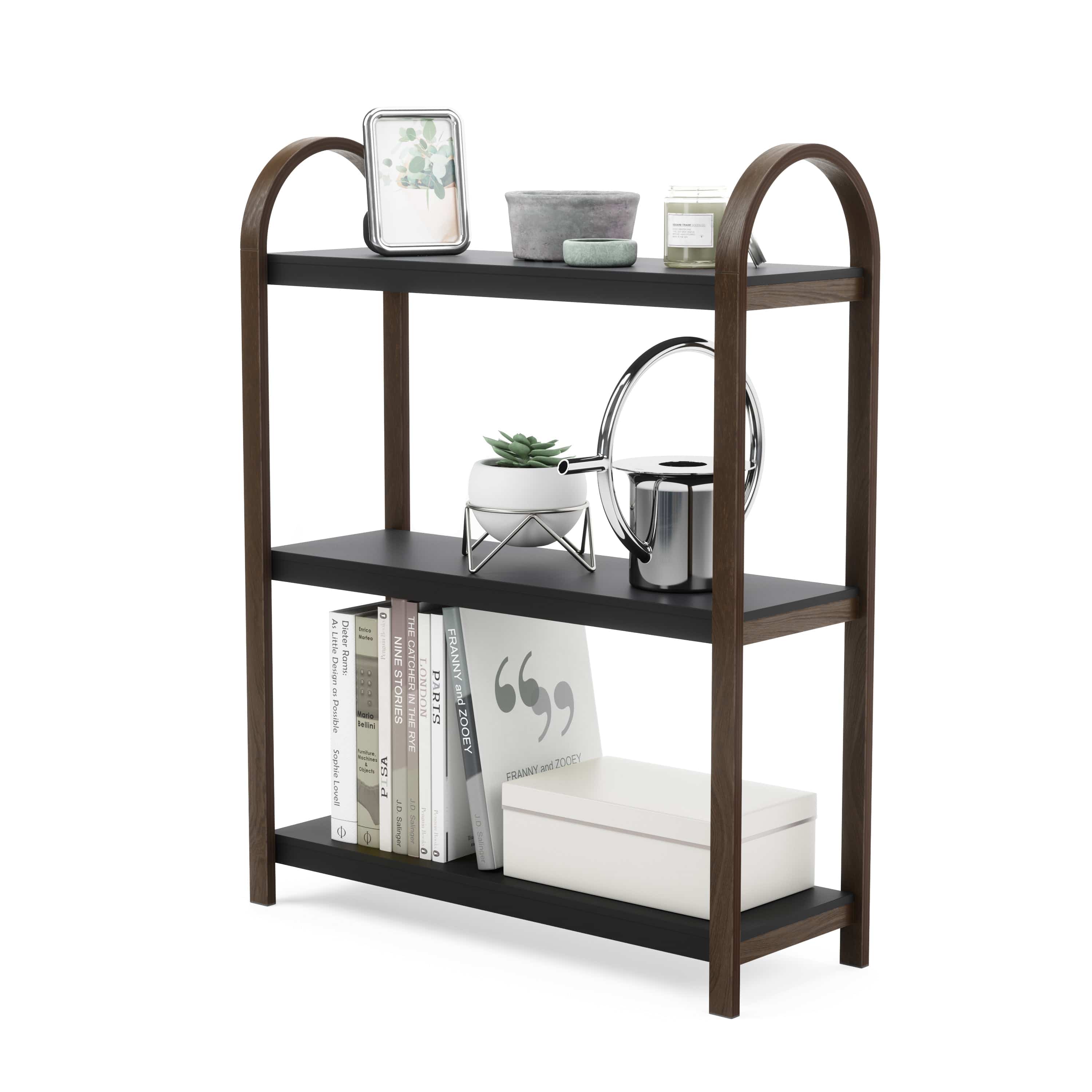 Umbra SERVING TRAY Umbra Bellwood Freestand Shelf 3 Tier Black & Waln UMB1016838048 (7398841974873)