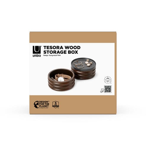 Umbra Storage Box Umbra Tesora Wood Storage Box Black & Walnut UMB1021398048