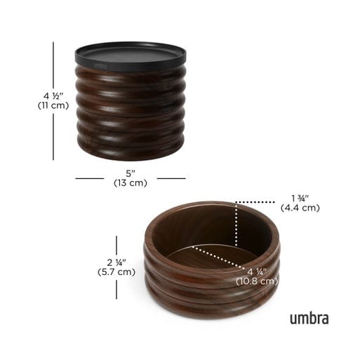 Umbra Storage Box Umbra Tesora Wood Storage Box Black & Walnut UMB1021398048