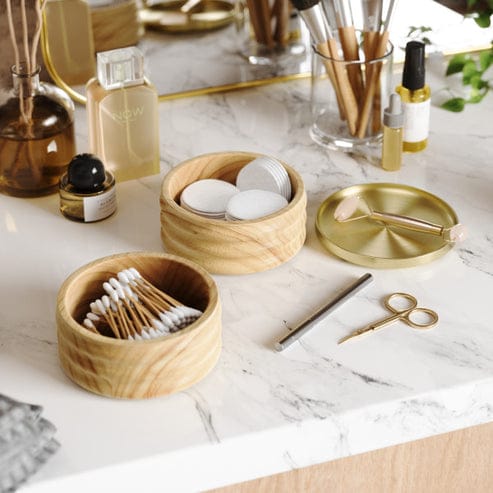 Umbra Storage Box Umbra Tesora Wood Storage Box Natural & Brass UMB10213981291