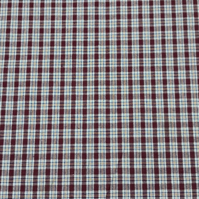 UNIFORM FABRIC Dress Fabrics Maroon School Checks Fabric (4773167169625)