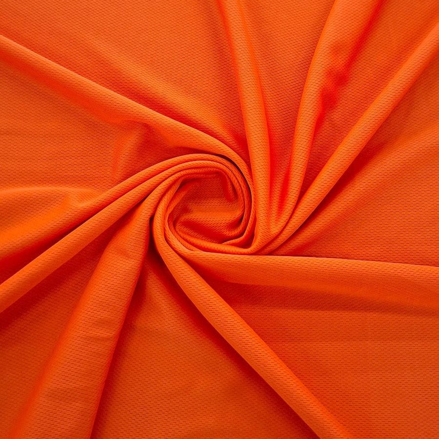 UNIFORM FABRIC Dress Fabrics Orange Birds Eye T-shirting Fabric 150cm