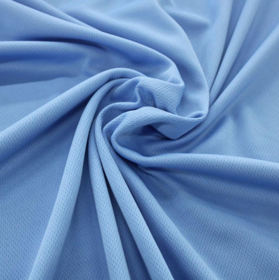 UNIFORM FABRIC Dress Fabrics Powder Blue Birds Eye T-shirting Fabric 150 cm (2061833437273)
