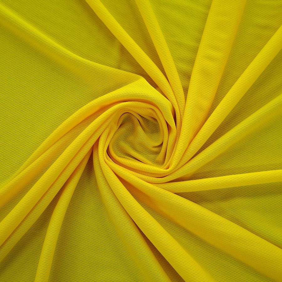 UNIFORM FABRIC Dress Fabrics Yellow Birds Eye T-shirting Fabric 150cm