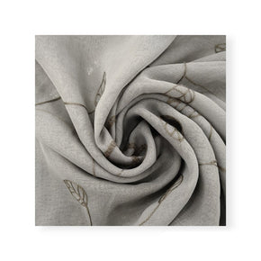 Unique Loom Lace & Voile Fabrics Embroided Linen Voile DES:05 (7481420447833)