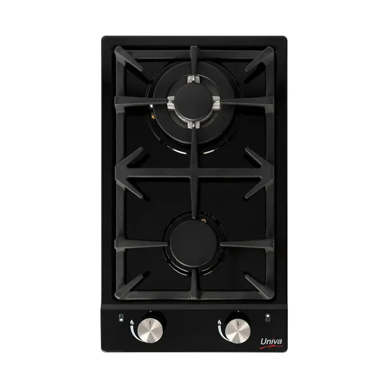 Univa Hobs Univa 30Cm 2 Black Burner Gas Stove UGH02B