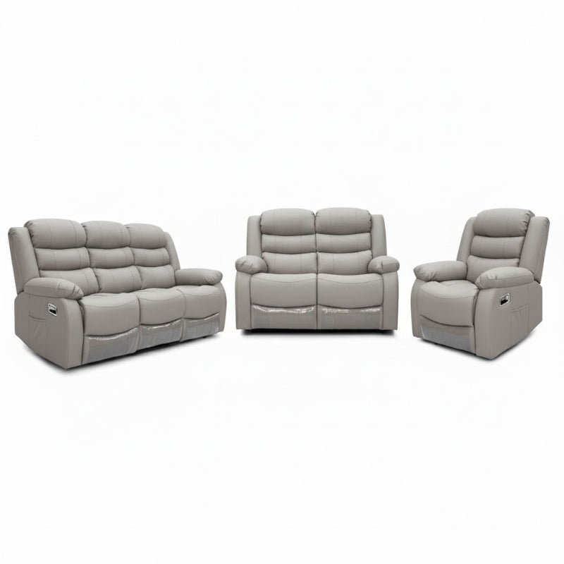 Fiona 3 Action Lt.Grey Lounge Suite 3pc