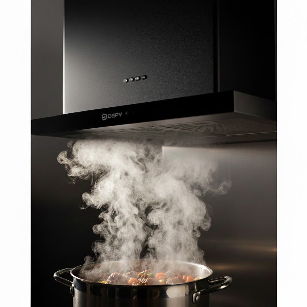Defy 60cm Chimney Hood Black DCH60CB.