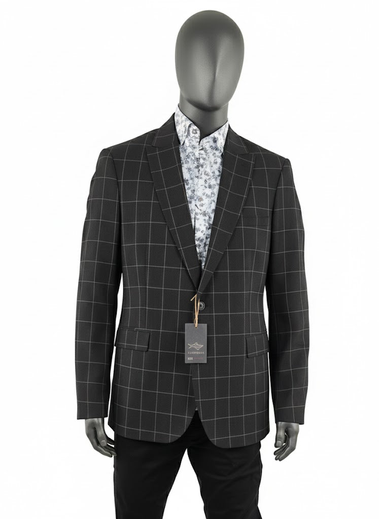 Mens Dbl Breast Suit black Tuxedo