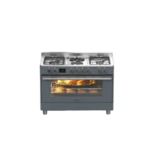 Elba 90cm Slate Grey 4 Gas 2 Electric Plate Gas Electric Freestanding Cooker – 04/9S4EX737SG