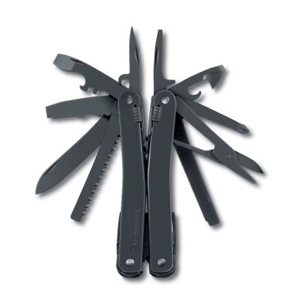 Victorinox Swiss Tool Spirit XBS Black Cap Crimper w/Black Nylon Pouch V3.0224.3CN.