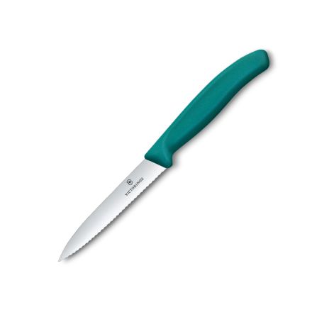 Victorinox Swiss Classic Paring Knife Serrated Kale Green 10 cm V6.7734.C1
