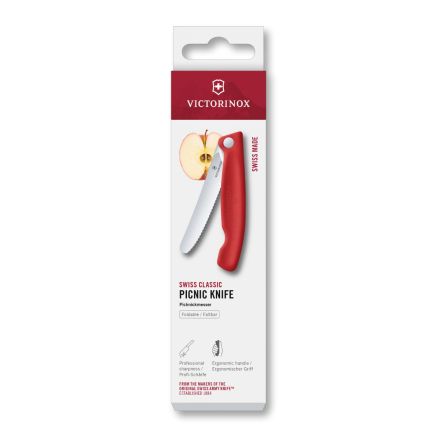 Victorinox Swiss Classic Picnic Knife, Foldable Red 11 cm Box V6.7831.FC1.