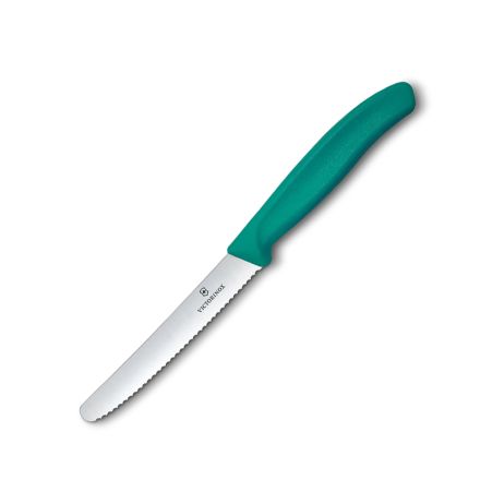 Victorinox Swiss Classic Tomato and Table Knife Serrated Turquoise 11cm V6.7834.E7716