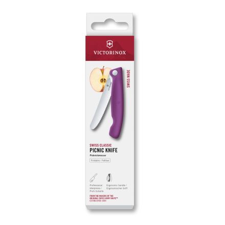 Victorinox Swiss Classic Picnic Knife, Foldable Purple 11 cm Box V6.7835.FC1.