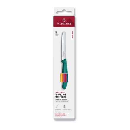 Victorinox Swiss Classic Tomato and Table Knife Set Multicolour, 6 Pieces Box V6.7836.6C1.