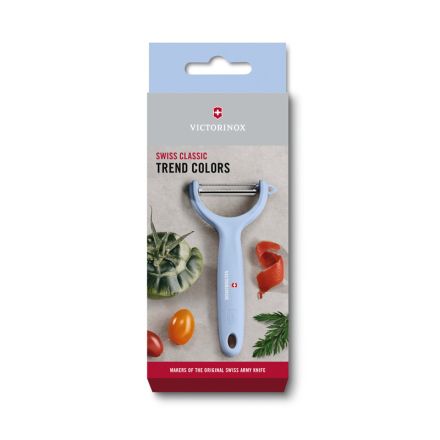 Victorinox Swiss Classic Trend Colours Tomato and Kiwi Peeler Light Blue V7.6079.22.